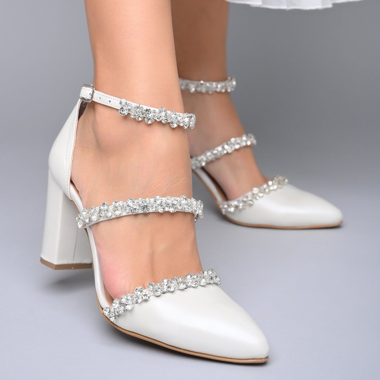 wedding shoes for bride block heel